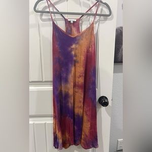 Tie die midi-dress